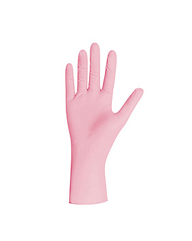 Pink Pearl Nitril U.-Handschuhe Gr. M unsteril puderfrei pink (100 Stck.), UNIGLOVES, medishop.de