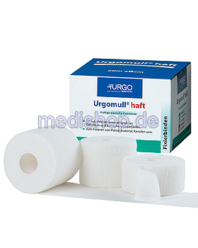 Urgomull haft latexfrei, Fixierbinden wei, 20 m x 8 cm (6 Stck.), Urgo, medishop.de