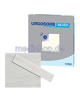 UrgoSorb Silver Alginatwundauflagen, 10 x 10 cm (10 Stck.), Urgo, medishop.de