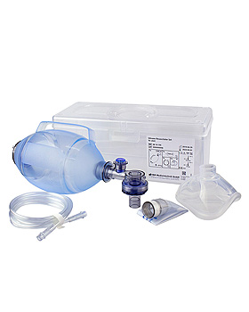 Silikon-Beatmungsbeutel-Set Erwachsene, in transparentem Koffer, VBM Medizintechnik, medishop.de