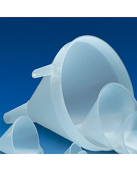 Fasstrichter, PP, Ø 263 mm, 3200 ml, Länge 308 mm, Auslauf-Ø 23 mm, Vitlab, medishop.de