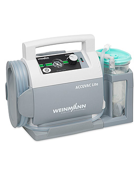 ACCUVAC Lite elektrische Absaugpumpe mit Einwegbehltersystem Serres, Weinmann, medishop.de