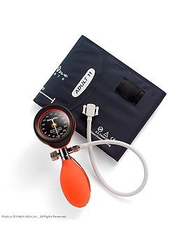 DuraShock Blutdruckmessgert DS55 rot,  50 mm, verchromt, 1-Schlauch,, WelchAllyn, medishop.de