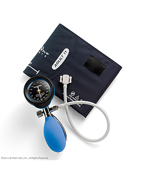 DuraShock Blutdruckmessgert DS55 blau,  50 mm, verchromt, 1-Schlauch,, WelchAllyn, medishop.de