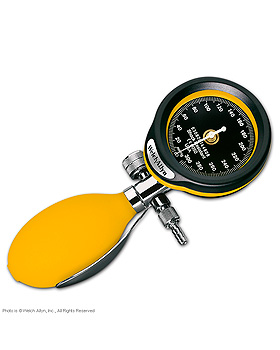 DuraShock DS55 Manometer allein  50 mm, verchromt, 1-Schlauch, ohne Manschette, WelchAllyn, medishop.de