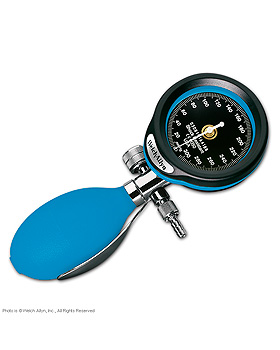 DuraShock DS55 Manometer allein  50 mm, verchromt, 1-Schlauch, ohne Manschette,, WelchAllyn, medishop.de