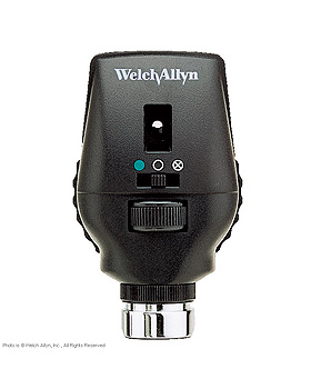 Coaxial Ophthalmoskop Instrumentenkopf 3,5 V mit SureColor LED Lampe, WelchAllyn, medishop.de