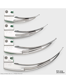 Fiber Optik English MacIntosh Laryngoskop Spatel Grösse 4, WelchAllyn, medishop.de