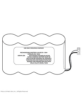 wiederaufladbarer Akkupack fr Binokulares Indirektes Ophthalmoskop, WelchAllyn, medishop.de