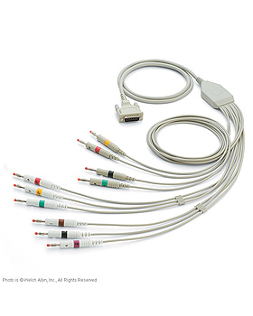 Patientenkabel, 10 Ableitungen, 1 m, IEC Banane, fr CP 50/CP 150, WelchAllyn, medishop.de