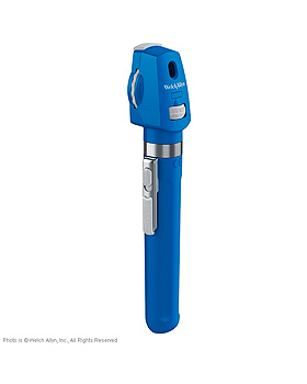 Pocket Plus LED Ophthalmoskop royalblau, inkl. Handgriff und Etui, WelchAllyn, medishop.de