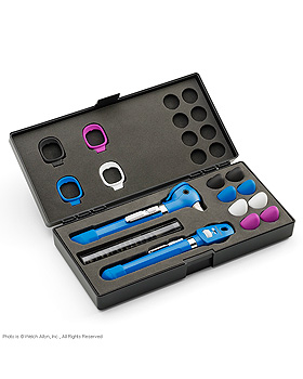 Pocket Plus LED Set royalblau, mit Hartschalenetui, WelchAllyn, medishop.de