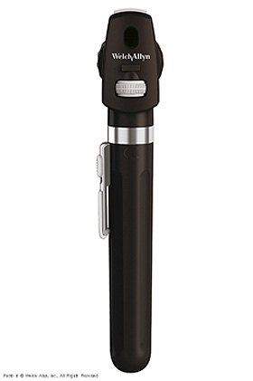 Pocket LED Ophthalmoskop, onyxschwarz, inkl. Handgriff, WelchAllyn, medishop.de