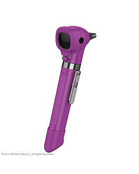 Pocket LED Otoskop 2,5 V opalviolett, inkl. Handgriff, WelchAllyn, medishop.de