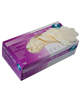Handschuhe Unigloves SELECT PLUS Gre XS (5-6), aus Latex und puderfrei, 100 Stck, UNIGLOVES, medishop.de