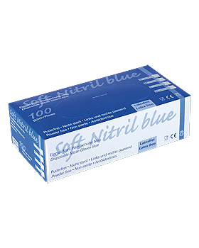 Handschuhe Unigloves SOFT NITRIL BLUE Größe S (6-7), puderfrei und latexfrei, 100 Stück, UNIGLOVES, medishop.de