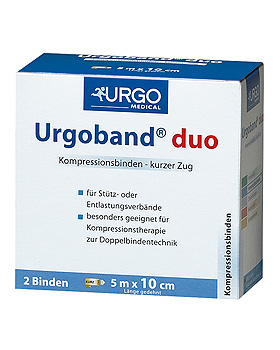 Urgoband duo, 10cm x 5m, hautfarben, 2 Stck, Urgo, medishop.de