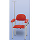 Blutentnahmestuhl mit Infusionsstnder, Gestellfarbe reinwei, Bezug schwarz, 1 Stck