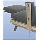 Seitenstütze, Edelstahl, Polsterauflage schwarz, Abmessungen: 180 x 80 x 30 mm, 1 Stück