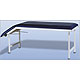 Gymnastikliege, mit Kopftieflage, Breite  80cm, Höhe 65cm, Gestellf. reinweiß, Bezug schwarz, 1 Stück