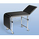 Kinderuntersuchungsliege, Gestell verchromt, fahrbar, Breite 80cm, Hhe 80cm, Bezug schwarz, 1 Stck
