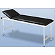 Gymnastikliege, Breite 100cm, Höhe 65cm, Gestellf. reinweiß, Bezug schwarz, 1 Stück
