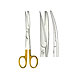 Chirurgische Schere, 14,5cm, spitz/stumpf, gebogen, mit Hartmetall,, 1 Stück