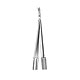 Microschere mit abgerundeter Spitze 18cm gebogen, halbrunder Griff,