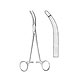HEANEY,Hysterektomieklemme, 21cm, gebogen, 1-zahnig