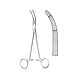 HEANEY,Hysterektomieklemme, 23cm, gebogen, 2-zahnig