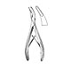 LUER, Hohlmeielzange, 15cm, gebogen breit