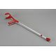 Alu-Krückenpaar rot mit Clipraster, 76-96 cm ausziehbar, 1 Stück