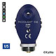 Ophthalmoskop-Kopf PICCOLIGHT E56, sky, Blaufilter, 2,5 V, USA-Version mit 6 Blenden