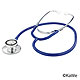 Double Doppelkopf-Stethoskop, blau, umschaltbar, Aluminium, 58 cm