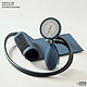 boso clinicus II Blutdruckmessgert blau mit Klettenmanschette schwarz