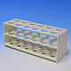 Reagenzglasgestell aus Polystyrol fr 12 Glser bis 20 mm , ohne Stbe, 1 Stck