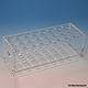 Reagenzglasgestell aus Plexiglas fr 24 Glser bis 18 mm , ohne Stbe, 1 Stck