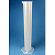 Messzylinder 100 ml, Sechskantfu, hohe Form, erhabene Skala, 1 Stck