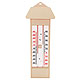 Maxima-Minima-Thermometer mit Drucktasten-Magnet und Dach