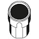 Leichtmetall-Nutgehänge für max. 1 x 290 ml, passend in Rotor 1754, 4 Stück