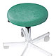 Hockerbezug Frottee jade fr Hocker 40 bis 45 cm , 1 Stck