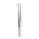 anat. Pinzette, fein, stark gebogen, 9,5 cm
