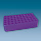 S-Monovette-Rack D 17, violett, 50 Bohrungen  17 mm, ohne Griffe